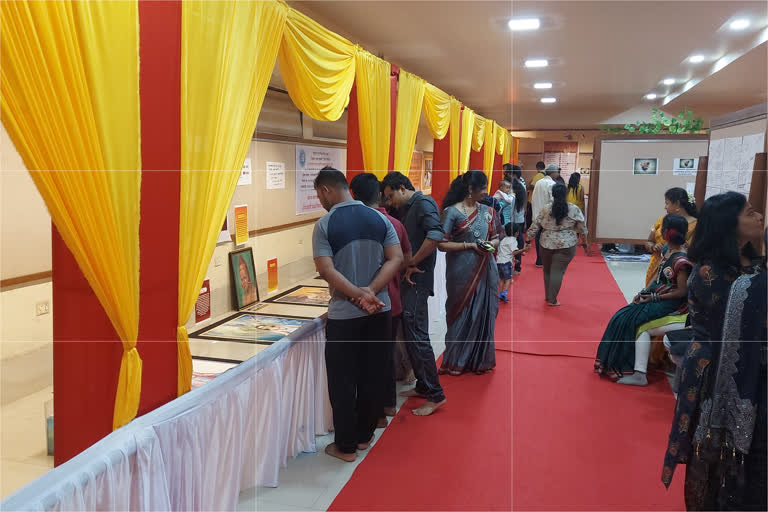 an exhibition of unique rangoli painted in pune