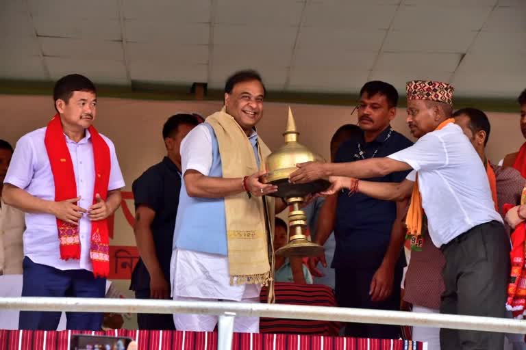 Himanta Biswa Sarma in Karbi Anglong