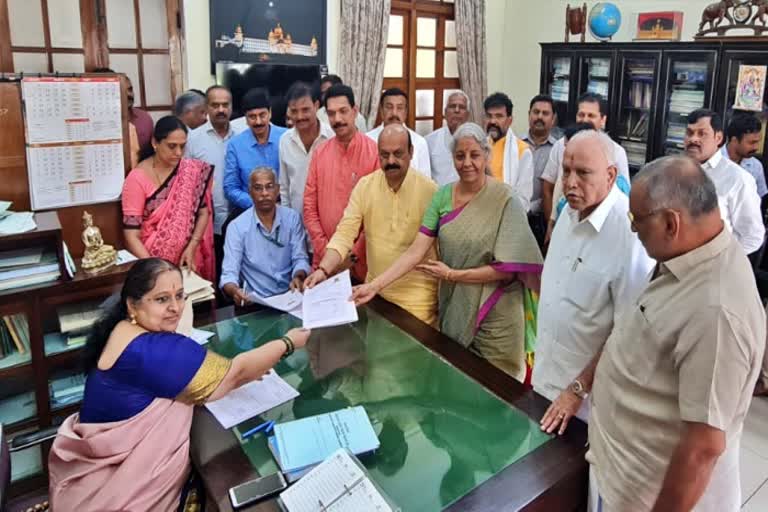 central-minister-nirmala-seetharaman-submits-nomination