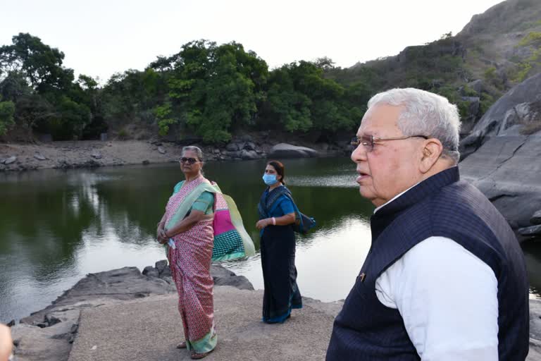 Governor kalraj mishra family tour of Travers Tank