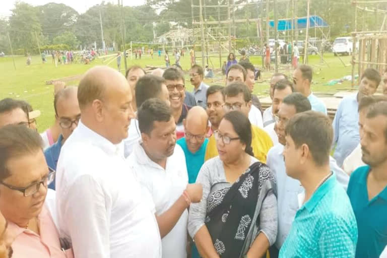 bengal-minister-pulak-roy-visits-preparations-for-mamata-banerjee-rally