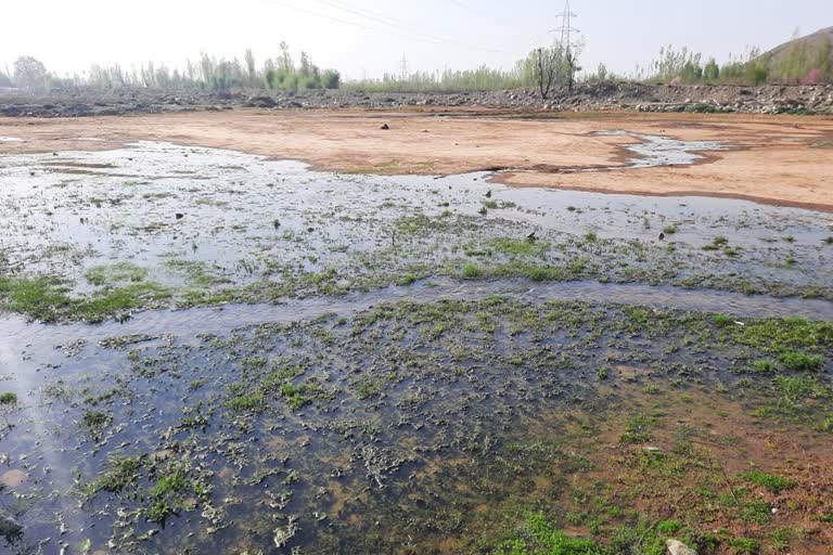 Playground Turns into Lake: کوکرناگ میں کھیل کا میدان جھیل میں تبدیل