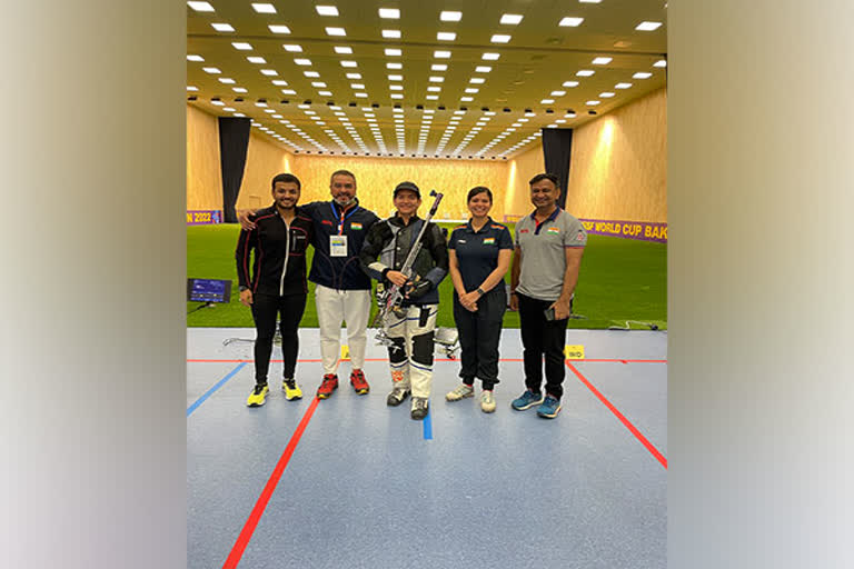 Anjum Moudgil clinches silver medal at ISSF Shooting World Cup 2022  ISSF Shooting World Cup 2022  Anjum Moudgil  ഐഎസ്‌എസ്‌എഫ് ഷൂട്ടിങ് ലോകകപ്പ്  അഞ്ജും മൗദ്ഗില്‍  ഐഎസ്‌എസ്‌എഫ് ഷൂട്ടിങ് ലോകകപ്പില്‍ ഇന്ത്യയുടെ മെഡൽ നേട്ടം മൂന്നായി