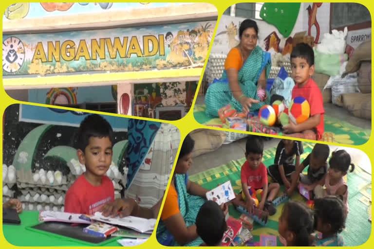 Collector son joined at Anganwadi school