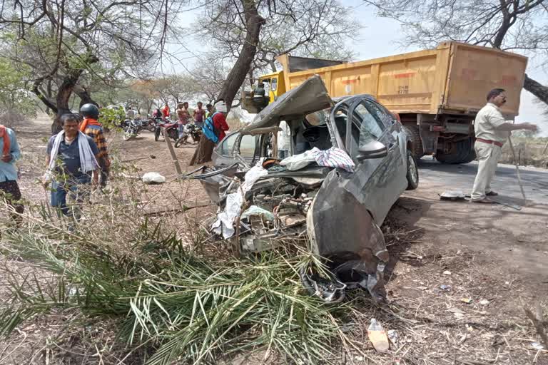 road accident in dhamdha police station area durg