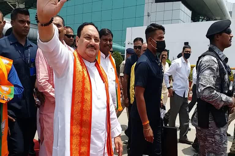 bjp national president reached ranchi