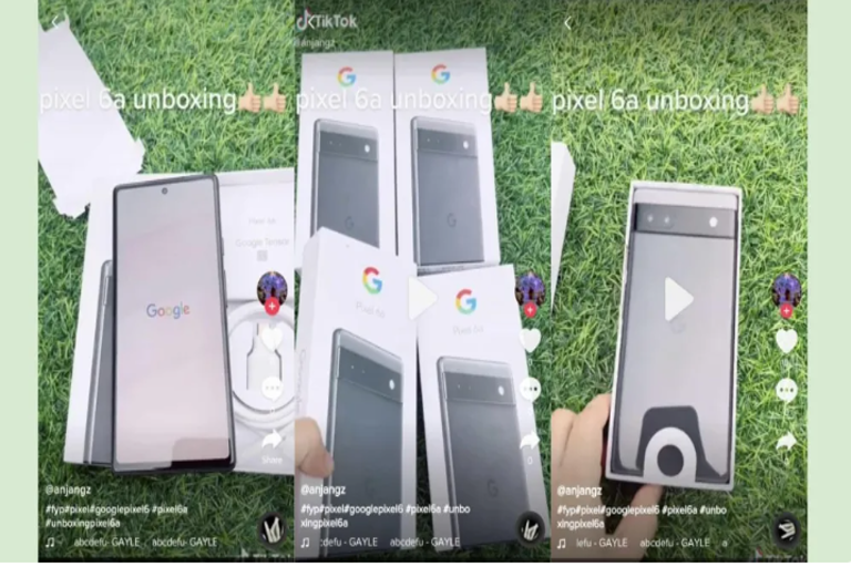 Google Pixel 6a features in an unboxing video ahead of its release  google pixel six a smart phone  prominent Google Tensor branding and a graphical chip illustration  8MP selfie camera with a punch hole in the center and a fingerprint reader  എ സീരീസിലെ മൂന്നാമന്‍  ഗൂഗിള്‍ പിക്‌സല്‍ 6എ  6 ജിബി റാമും 128 ജിബി സ്റ്റോറേജും