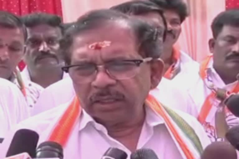 G Parameshwar, former deputy chief minister, spoke at Tumkur