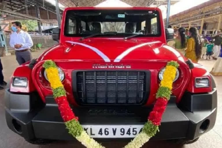 The Thar donated by Mahindra to Guruvayur Temple, fetches Rs 43 lakhs in auction