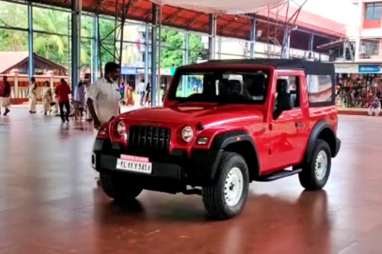 guruvayurappan-mahindra-thar-auctioned-for-rs-43-lakh