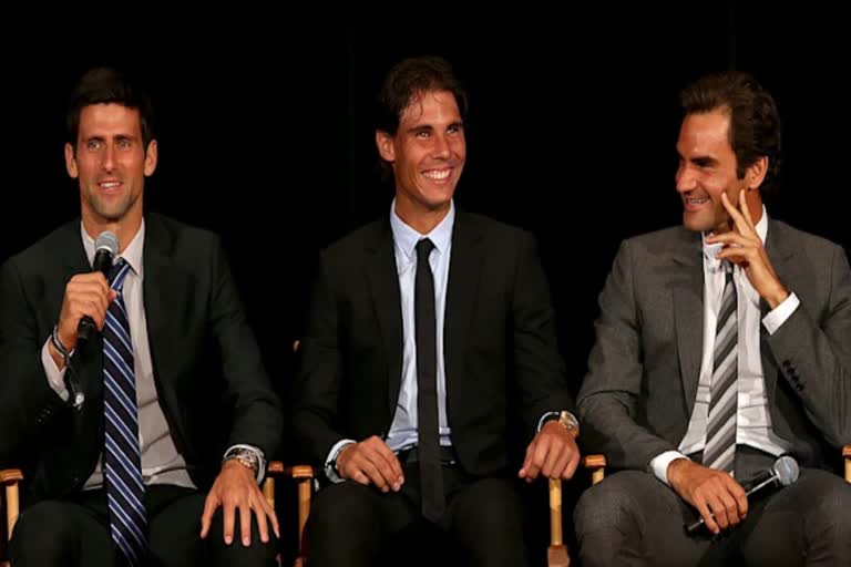 tennis trio  The dominant tennis trio  റോജർ ഫെഡറർ  നൊവാക് ജ്യോകോവിച്ച്  റാഫേൽ നദാൽ  french open  Nadal  rafael Nadal Djokovic and Federer  tennis legends  tennis upates  novak Djokovic  Roger Federer