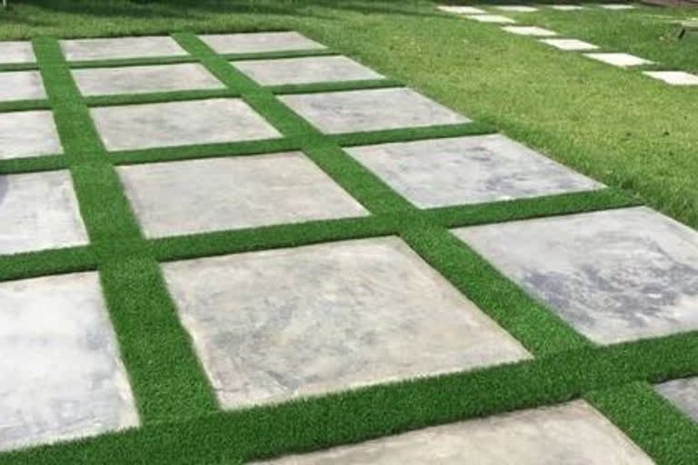 grass tiles will replace paver block tiles in KMC Parks Renovation process