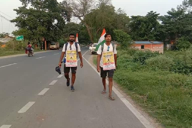 Kedarnath journey of two friends on foot for drug free society awareness