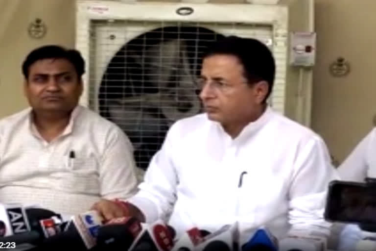 Congress spokesperson Randeep Surjewala slip of tongue while attacking BJP