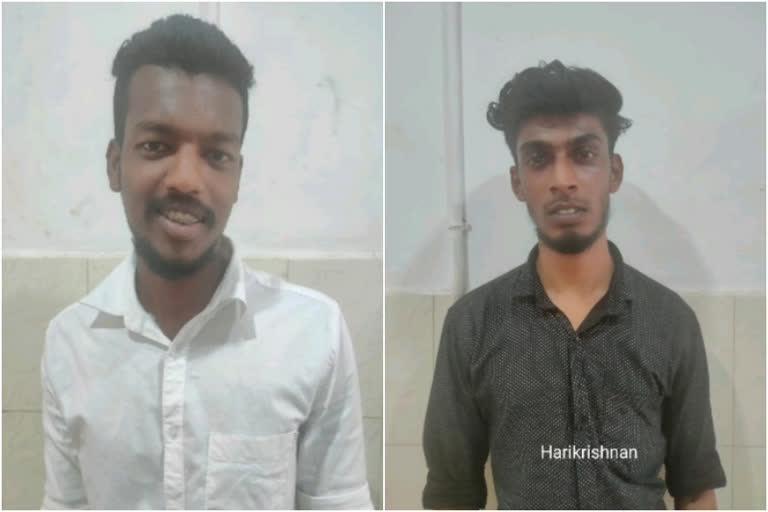 two arrested for trying to insult young lawyer at court  pala court  pala news  young lawyer insulted at court  കോടതിവളപ്പിൽ യുവ അഭിഭാഷകയെ അപമാനിക്കാൻ ശ്രമിച്ച പ്രതികൾ പിടിയിൽ  പാലാ കോടതി  kerala crime news  അഭിഭാഷകയെ അപമാനിക്കാൻ ശ്രമം