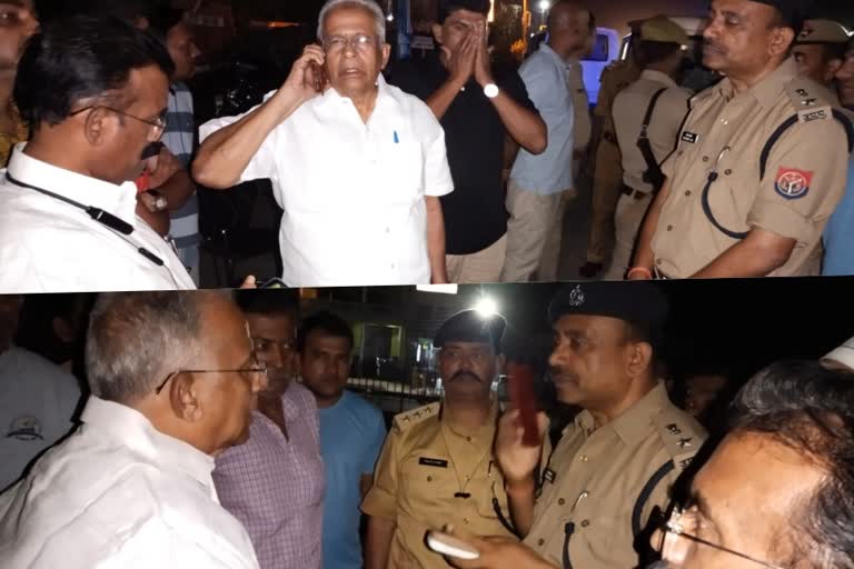 ET Muhammad Basheer  ET Muhammad Basheer stopped by UP police at Kanpur  UP police  കാൺപൂർ സംഘർഷം  കാൺപൂർ സംഘർഷത്തിൽ പരിക്കേറ്റവരെ സന്ദർശിക്കാൻ കാൺപൂരിലെത്തി ഇ ടി മുഹമ്മദ് ബഷീർ  ഇ ടി മുഹമ്മദ് ബഷീറിനെ തടഞ്ഞ് യുപി പൊലീസ്  പ്രവാചക നിന്ദ  പ്രവാചക നിന്ദക്കെതിരെ പ്രതിഷേധം