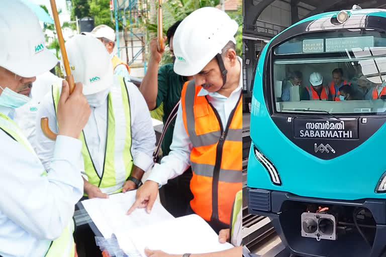 kochi metro new way inspection continuing  കൊച്ചി മെട്രോയ്‌ക്ക് പുതിയ പാത  കൊച്ചി മെട്രോ പേട്ട എസ്എന്‍ ജങ്‌ഷന്‍ പുതിയ പാത  കൊച്ചി മെട്രോയ്‌ക്ക് പുതിയ പാതയില്‍ റെയില്‍ സുരക്ഷാകമ്മിഷണറുടെ പരിശോധന തുടരുന്നു  inspection continuing on kochi metro new way