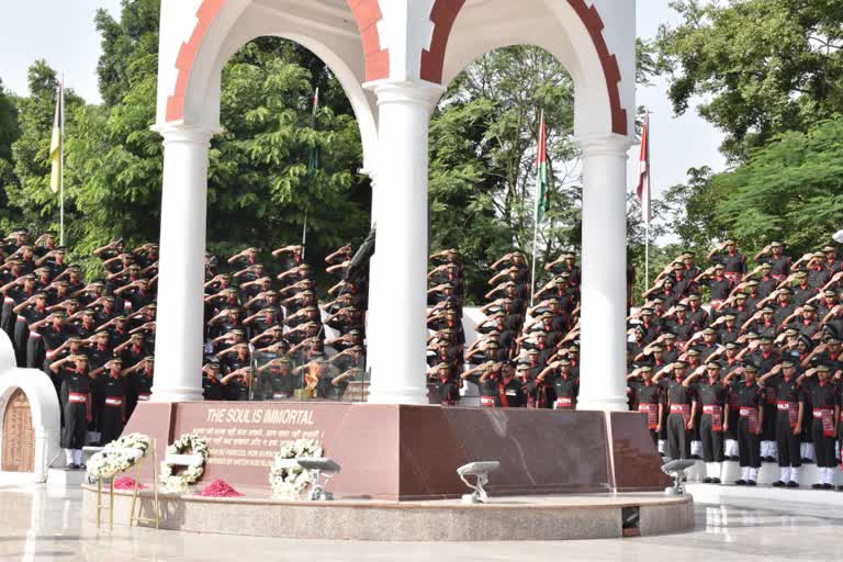 Wreath laying ceremony held at War Memorial at IMA before passing out parade