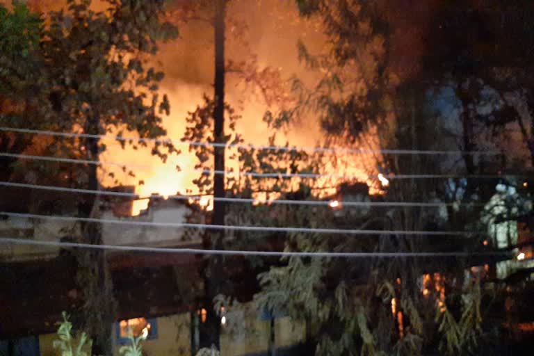 Massive fire in JN Pandey school