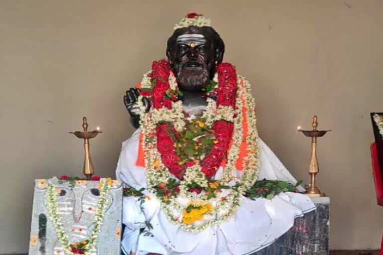 Children who built their father statue in Koppal