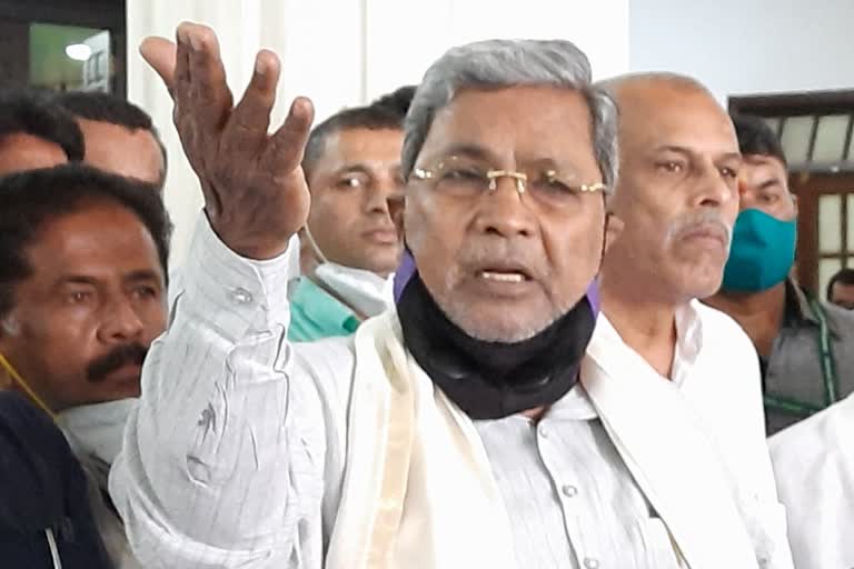 Opposition leader Siddaramayya