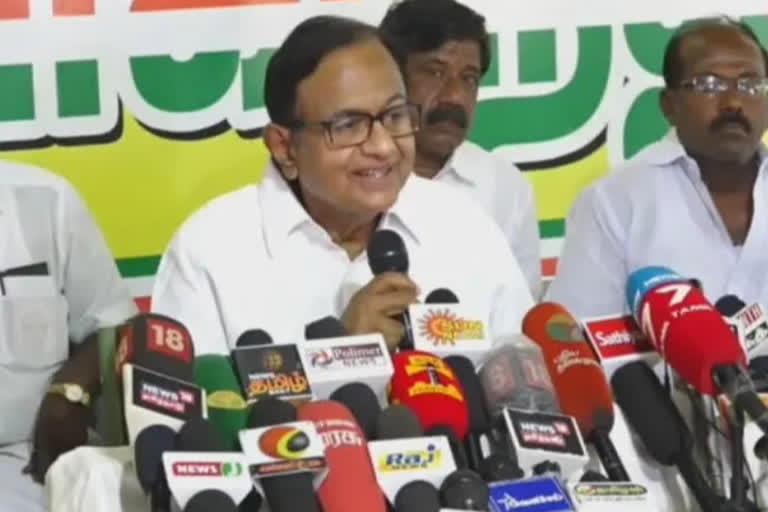 P Chidambaram discuss resignation on the question of family politics  Chidambaram praised Stalin government  Chidambaram resignation  p chidambaram about nepotism in congress  ex central financial minister p chidambaram  മുതിർന്ന കോൺഗ്രസ് നേതാവും മുൻ കേന്ദ്ര ധനമന്ത്രിയുമായ പി ചിദംബരം  സ്വജനപക്ഷപാതം കോണ്‍ഗ്രസില്‍  സ്വജനപക്ഷപാതവും ഇന്ത്യന്‍ രാഷ്ട്രീയവും