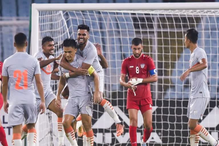 AFC Asian Cup Qualifiers  sahal abdul samad  sunil chhetri  India vs Afghanistan  India vs Afghanistan Highlights  ഏഷ്യന്‍ കപ്പ് ക്വാളിഫയര്‍  ഇന്ത്യ vs അഫ്‌ഗാനിസ്ഥാന്‍  സഹല്‍ അബ്‌ദുള്‍ സമദ്  സുനില്‍ ഛേത്രി