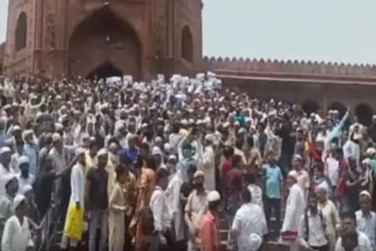 Demonstration at Delhi Jama Masjid