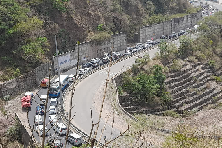 Tourists reached kasauli