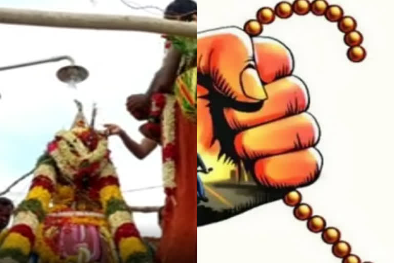 கோவில் கும்பாபிஷேக விழாவில் திருடர்கள் கைவரிசை - 20 சவரன் செயின் பறிப்பு