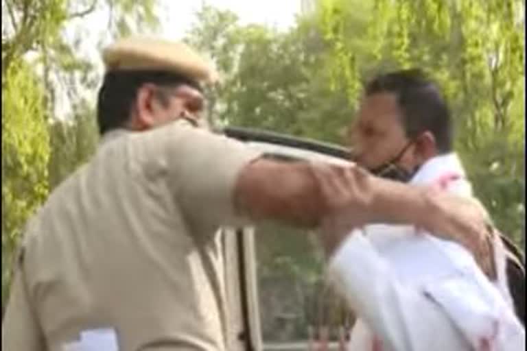 Youth Congress President Srinivas BV dodges Police