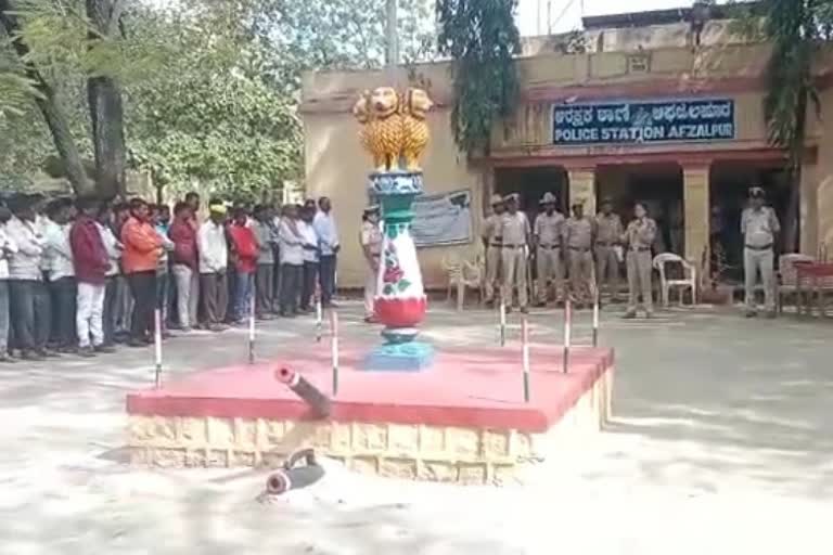 Rowdy Parade by SP Isha Pant on the shores of Bhima