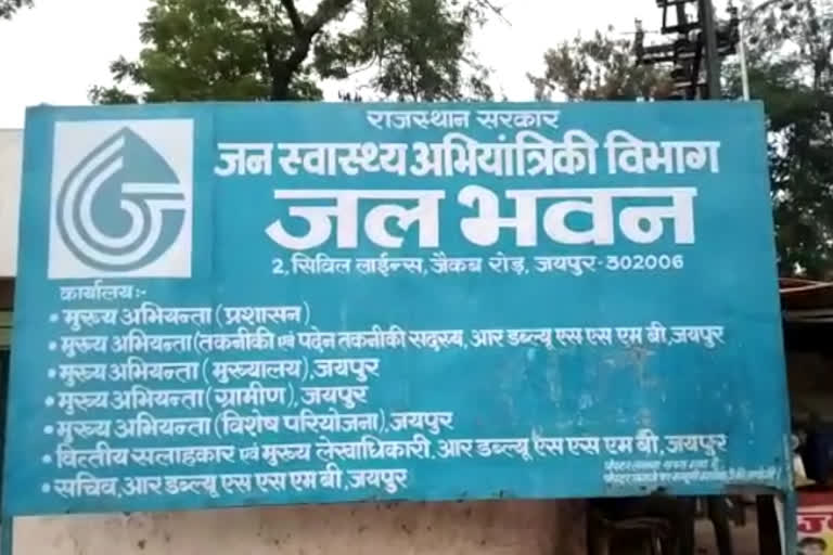 Homes and health centers drinking water connection status in Rajasthan