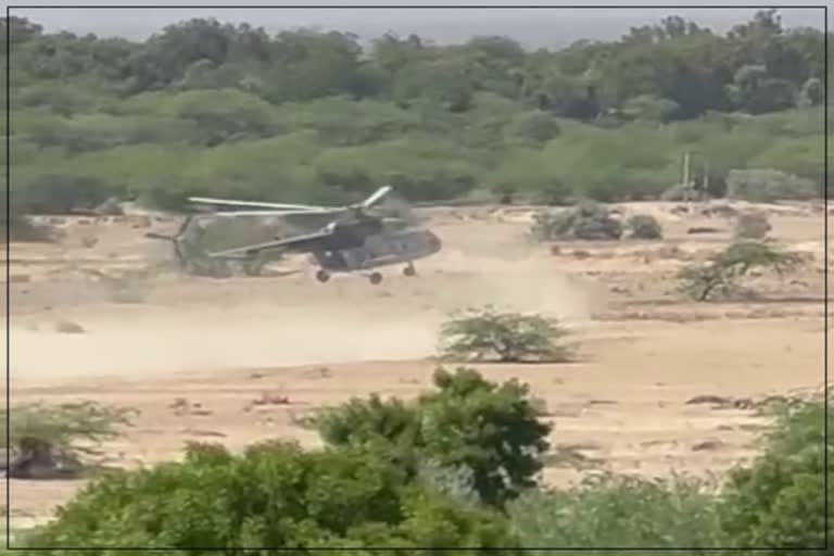 Helicopters Over Luni River