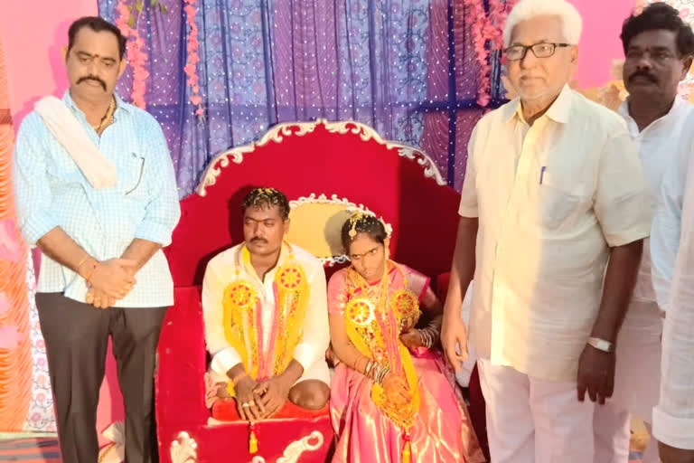 Villagers fund wedding of specially-abled couple