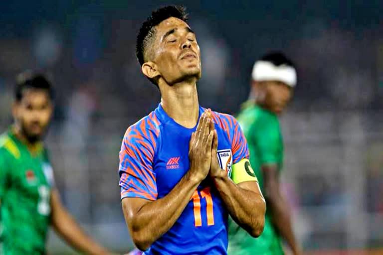 football  Tottenham congratulate Chhetri  Chhetri equalizing Puskas 84 goals  football news  sports news in hindi  इंग्लिश प्रीमियर लीग  सुनील छेत्री  कप्तान