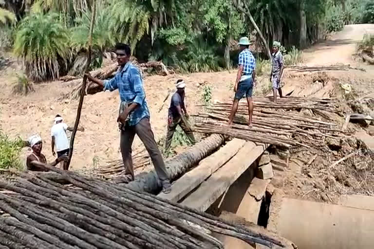 wooden bridge in kanker