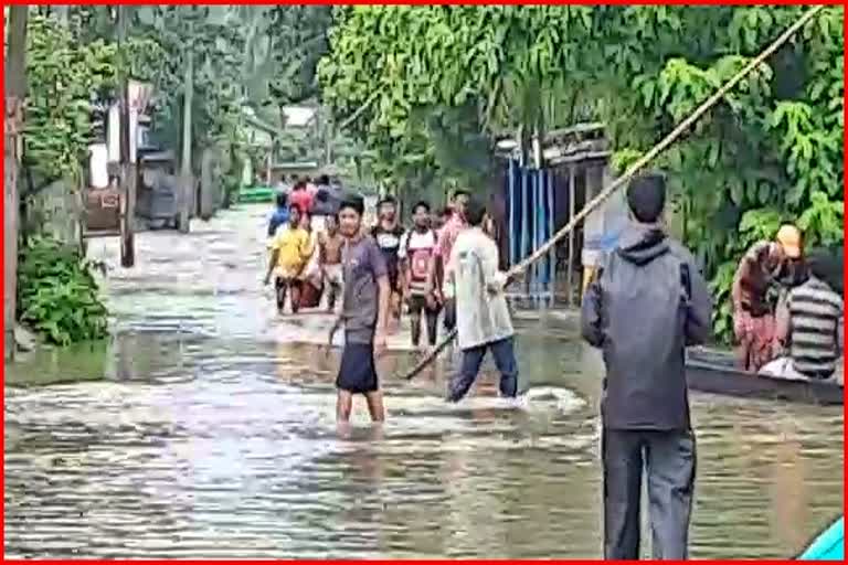 pijush hazarika Diganta Kalita visited flood affected area of North kamrup