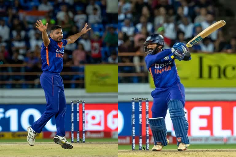 cricket  India vs South Africa  4th T20  Avesh took four wickets  Karthik s half century  India won by 82 runs  भारत  साउथ अफ्रीका  भारत 82 रनों से जीता  आवेश ने झटके चार विकेट  कार्तिक का अर्धशतक