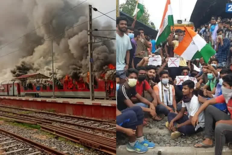 agnipath protest in telangana