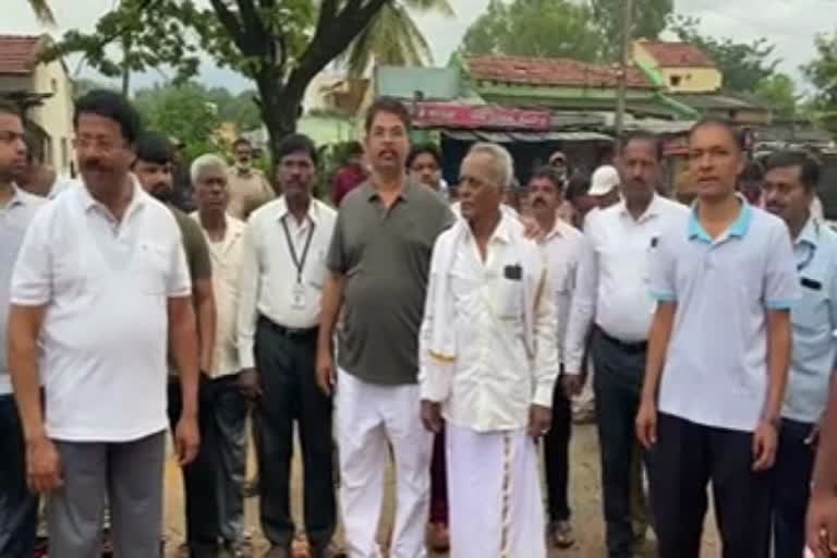 minister r ashok Stay in mayasandra village