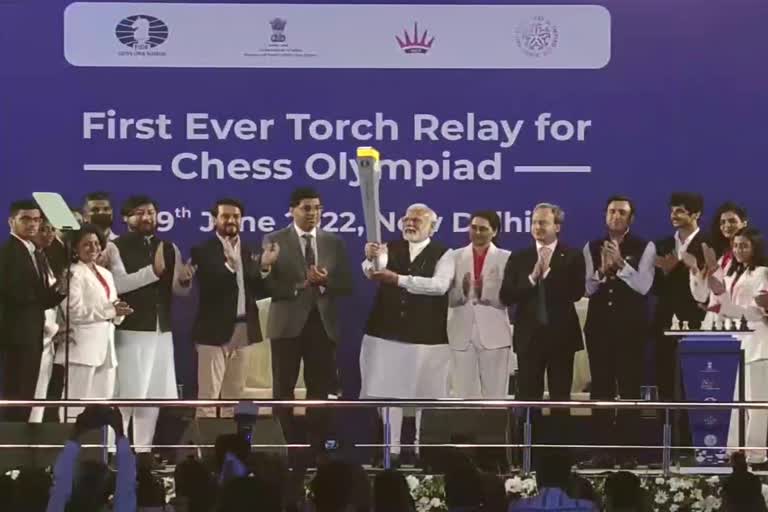 पंतप्रधानांनी केले 44व्या बुद्धिबळ ऑलिम्पियाड मशालचे उद्घाटन