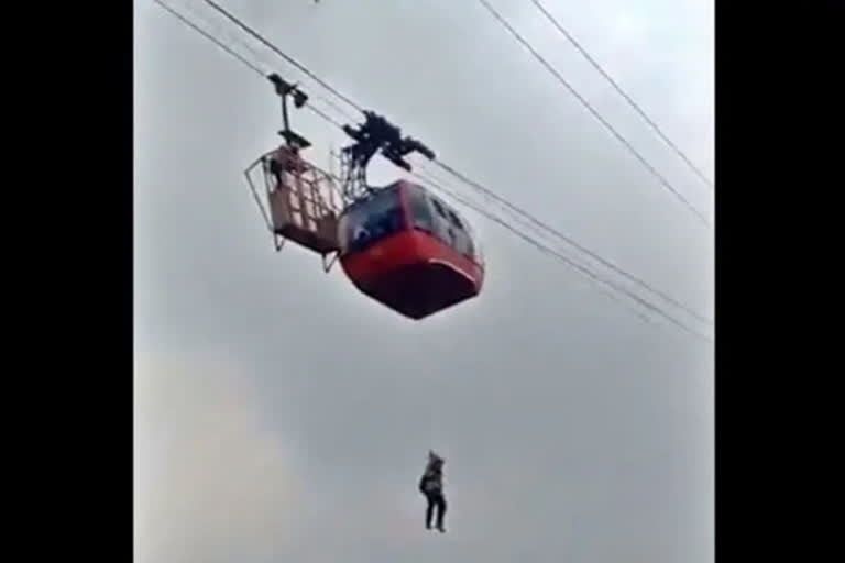 Cable Car Stuck Midair in Himachal