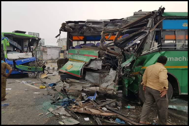 HRTC Bus accident in Panipat