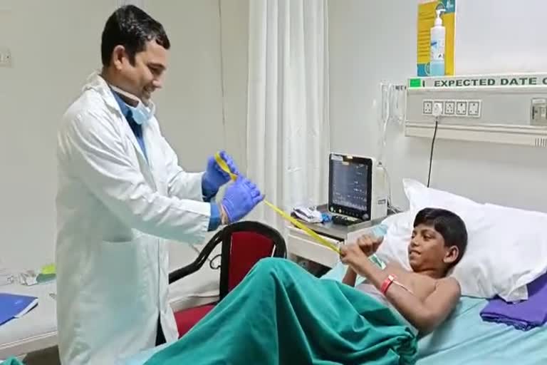 Brave Boy Rahul Sahu playing with Apollo doctor