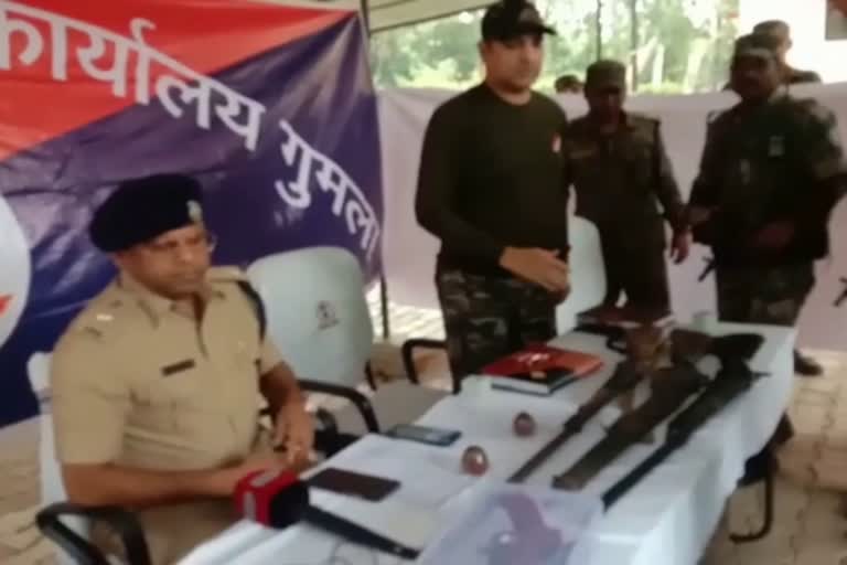 Naxal organization JJMP weapons recovered in search operation in Gumla