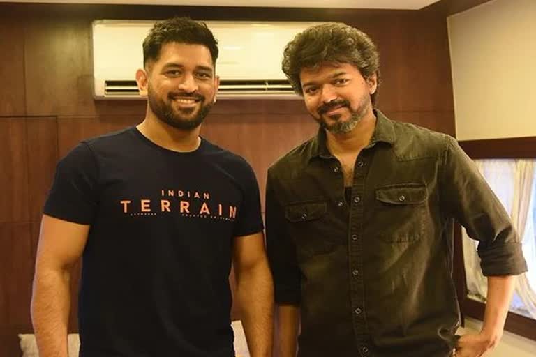 Thalapathy Vijay Set to Star in MS Dhoni s Film  Vijay Set to Star in MS Dhoni s Film  actor Vijay  MS Dhoni  Vijay  MS Dhoni in to Kollywood film industry  Kollywood film industry  മഹേന്ദ്രസിങ് ധോണി  എംസ്‌ ധോണി കോളിവുഡില്‍ അരങ്ങേറ്റത്തിന്  വിജയ്‌