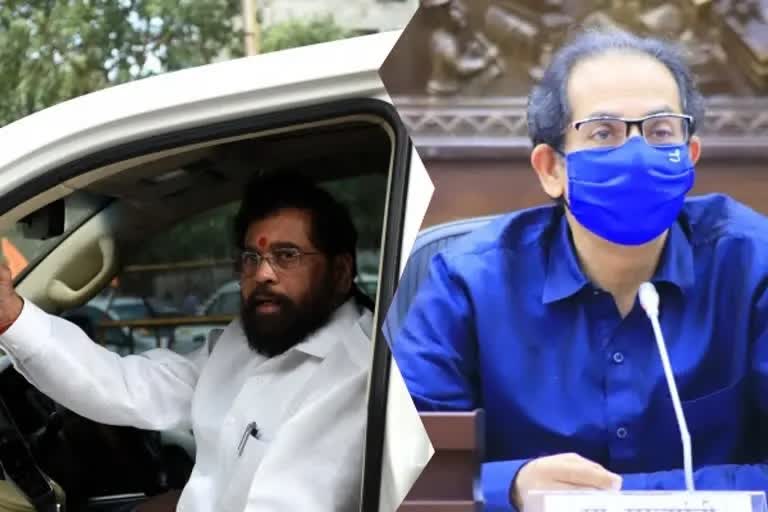 Maha crisi  Maharashtra political crisis  Eknath Shinde on Shiv Sena  Eknath Shinde in Assam  Eknath Shinde reaches Assam  Shiv Sena MLAs in Assam  Balasaheb Thackeray  മഹാരാഷ്‌ട്രയിൽ രാഷ്‌ട്രീയ പ്രതിസന്ധി  ഷിൻഡെയും എംഎൽഎമാരും ഗുഹാത്തിയിൽ  ഏകനാഥ് ഷിൻഡെ  മഹാരാഷ്ട്ര പ്രതിസന്ധി