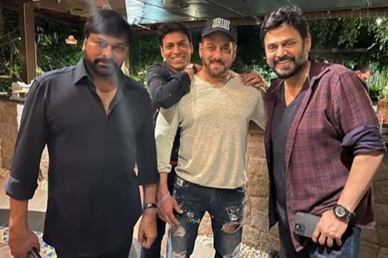 Chiranjeevi, Salman khan, Venkatesh, salman khan south cinema, salman khan godfather, venkatesh kabhi eid kabhi diwali, salman khan Kabhi Eid Kabhi Diwali