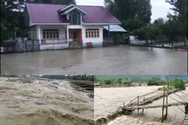 One dead 14 missing amid heavy rains in Pahalgam jammu Kashmir  jammu Kashmir rain  heavy rains in Pahalgam  jammu Kashmir rain update  ജമ്മു കാശ്‌മീരിൽ കനത്ത മഴ  ജമ്മുവിൽ കനത്ത മഴ  ജമ്മുവിൽ ട്രെക്കിങ്ങിനായി പോയ സംഘത്തിലെ 14 പേരെ കാണാനില്ല  ബുദ്ഗാം ജില്ലയിൽ മേഘ വിസ്‌ഫോടനം  ജമ്മു കാശ്‌മീരിൽ വലിയ മഴയ്‌ക്ക് സാധ്യത